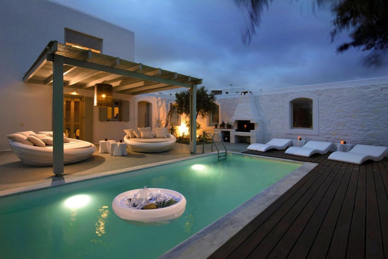 Villa Dafni 4Bed With Pool In Kalafatis Spilia Mykonos Town Bagian luar foto