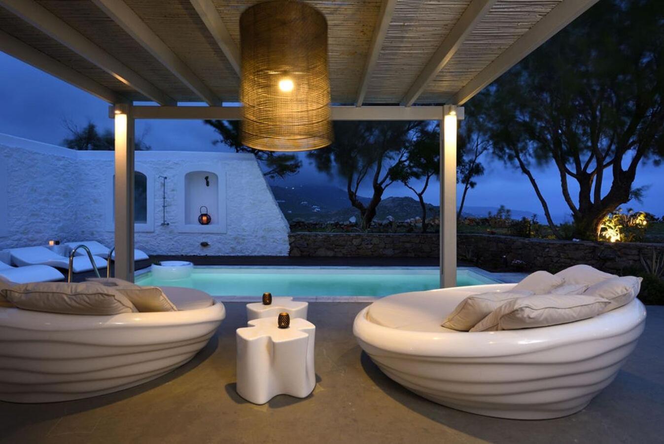 Villa Dafni 4Bed With Pool In Kalafatis Spilia Mykonos Town Bagian luar foto