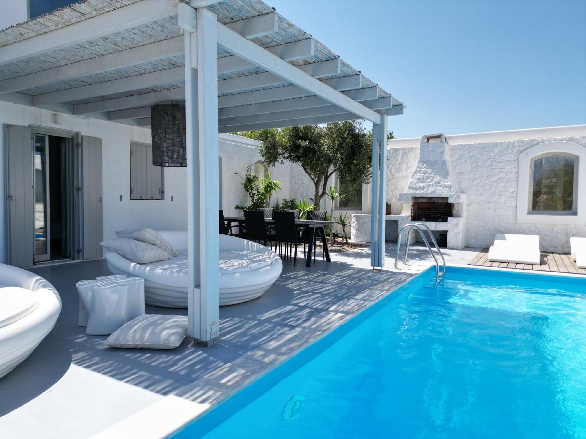 Villa Dafni 4Bed With Pool In Kalafatis Spilia Mykonos Town Bagian luar foto