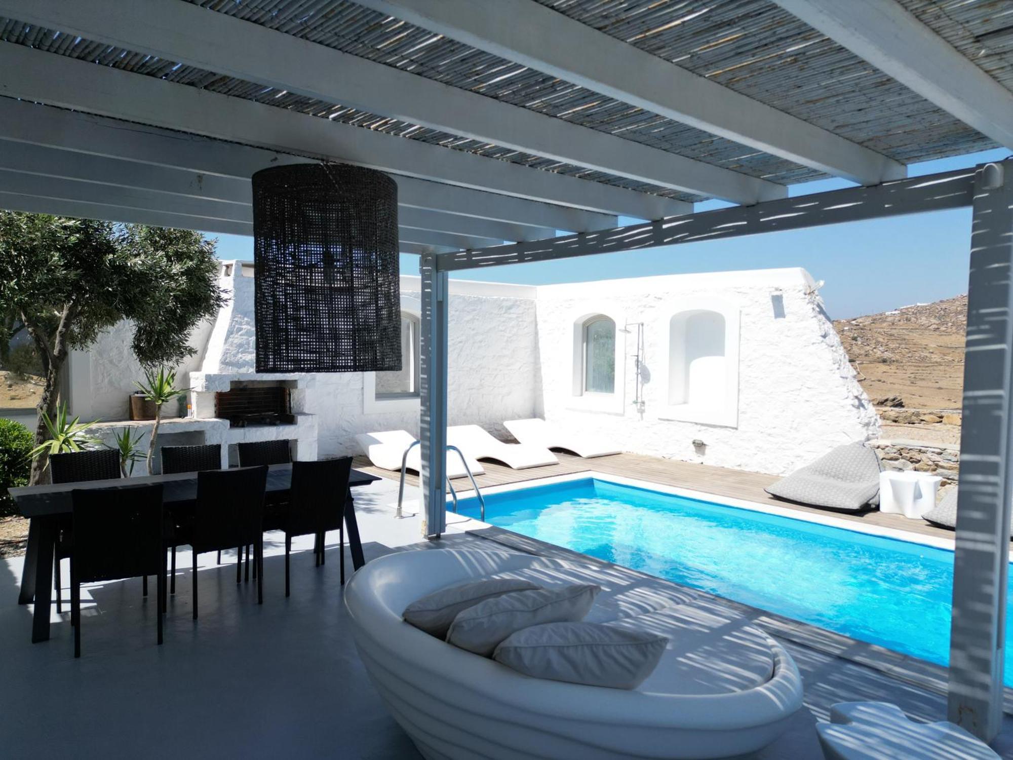 Villa Dafni 4Bed With Pool In Kalafatis Spilia Mykonos Town Bagian luar foto