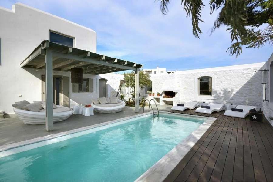 Villa Dafni 4Bed With Pool In Kalafatis Spilia Mykonos Town Bagian luar foto